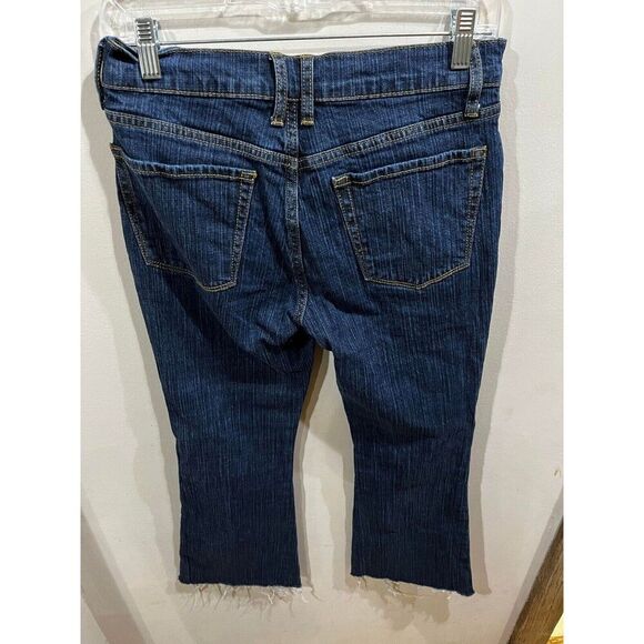 J Galt Jeans Womens Small Flared Blue Mid Rise Dark Wash Denim Y2K Stretch - Picture 2 of 8